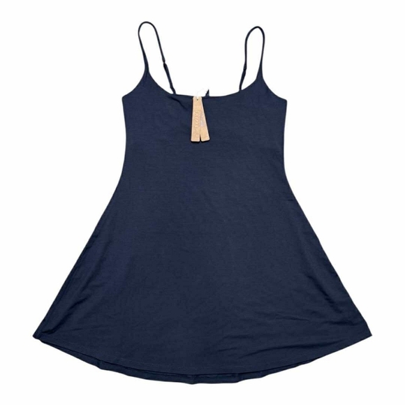 SKIMS Smooth Layers Scoop Neck Mini Dress Medium In Graphite - Picture 4 of 5